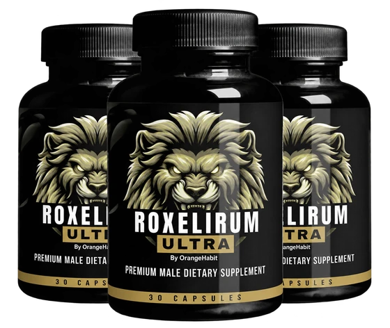 3 bottles of ROXELIRUM ULTRA — supplied artwork